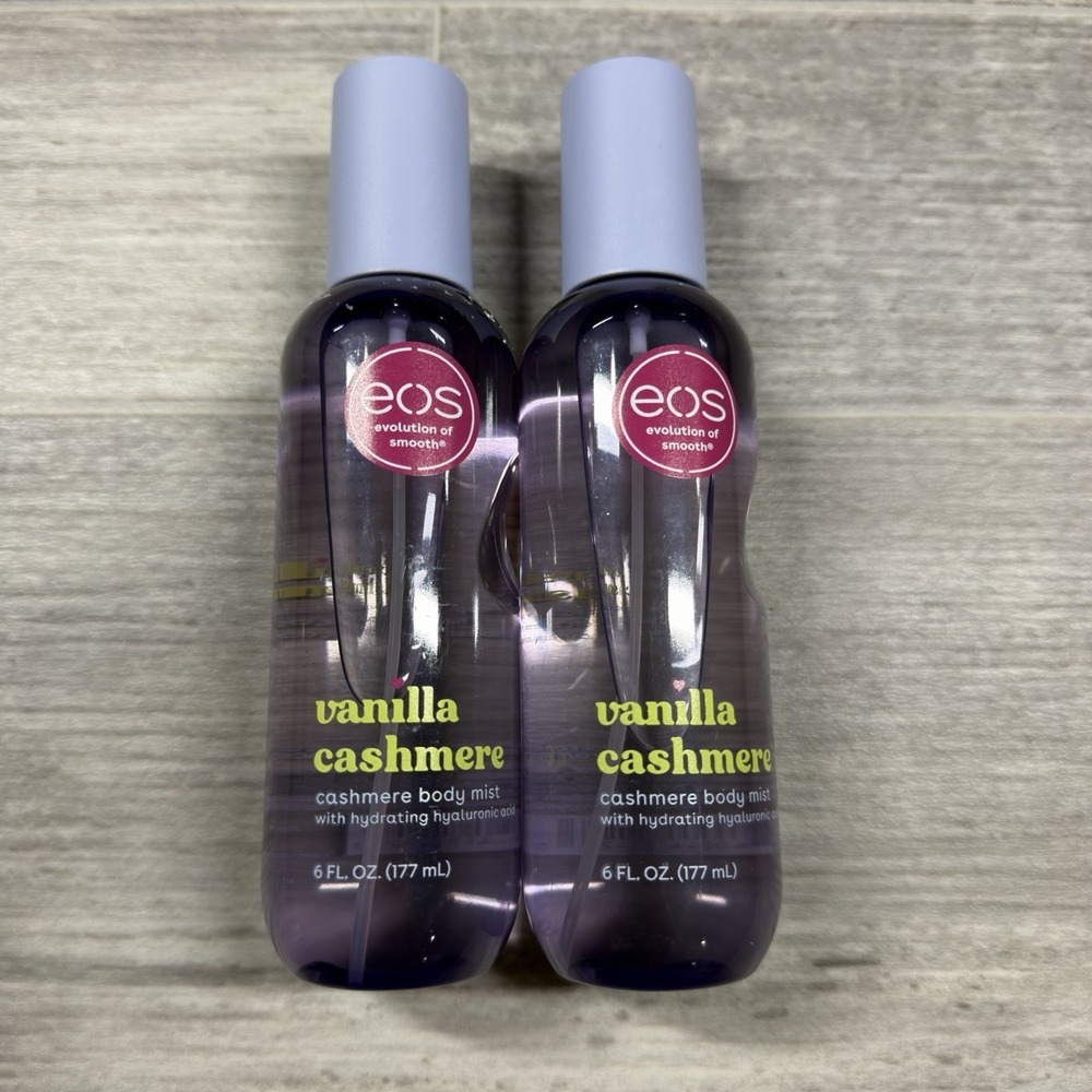 Eos Holiday Vanilla Cashmere Fragrance Body Mist 6oz Exclusive - Lot of 2 - NEW